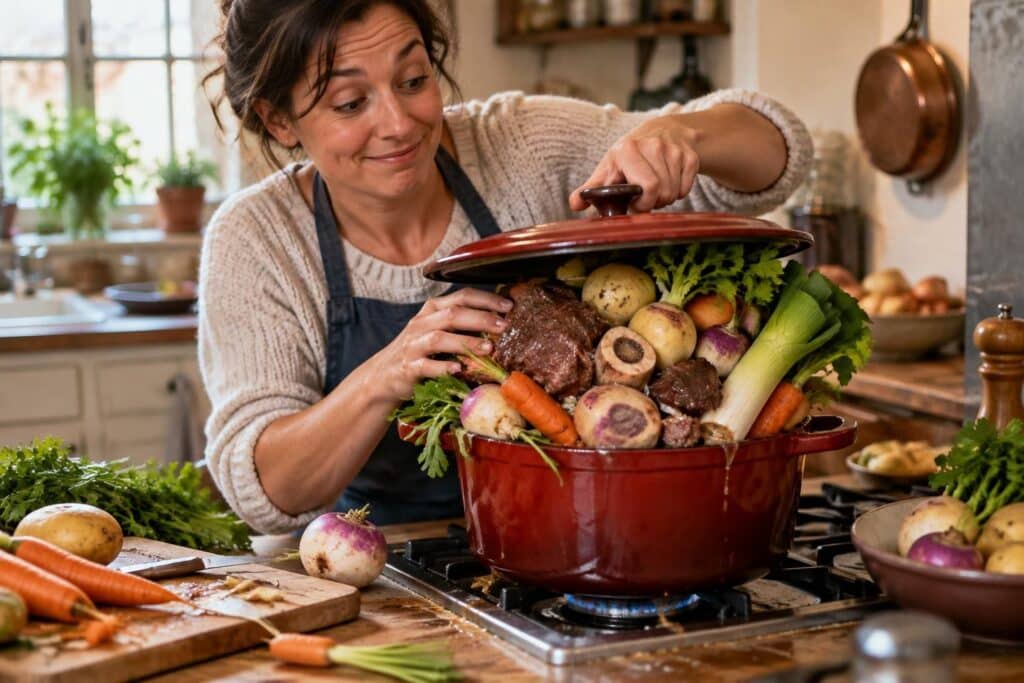 découvrez comment cuire un pot-au-feu pour huit personnes avec une cocotte trop petite : astuces de cuisson, portions et solutions pratiques.
