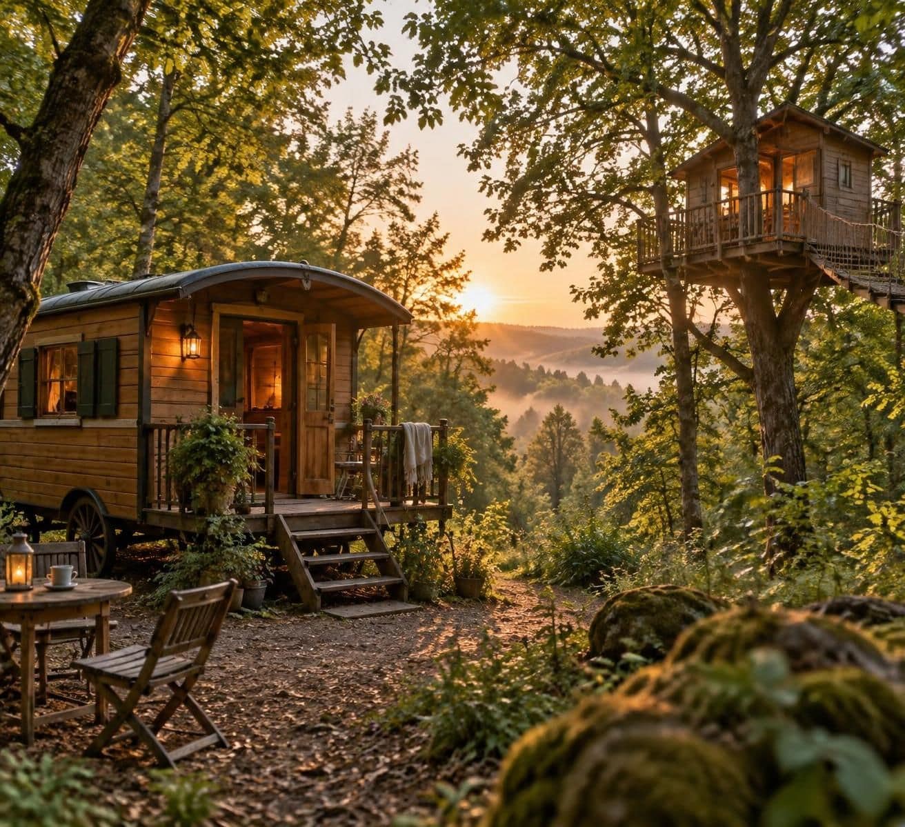 roulotte ou cabane perchée en forêt : découvrez quoi prévoir pour profiter pleinement de votre séjour, entre équipement, confort et petites précautions.