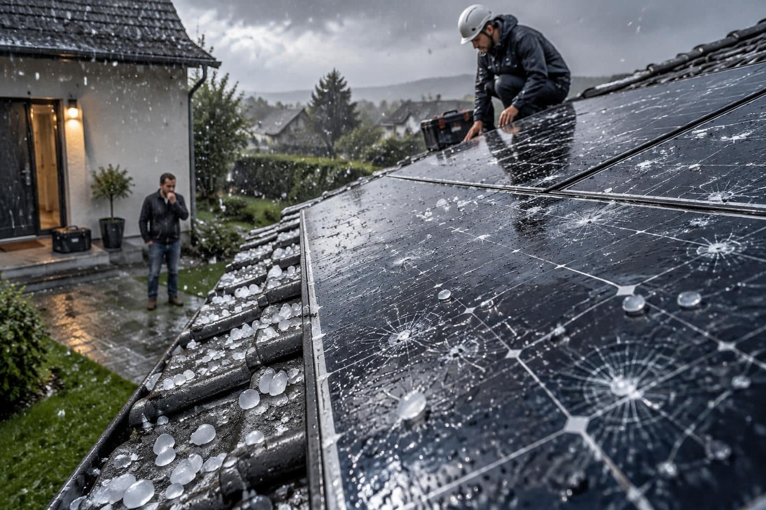 grêle et panneaux photovoltaïques : découvrez si les dommages sont couverts par votre assurance habitation ou par la garantie du constructeur.