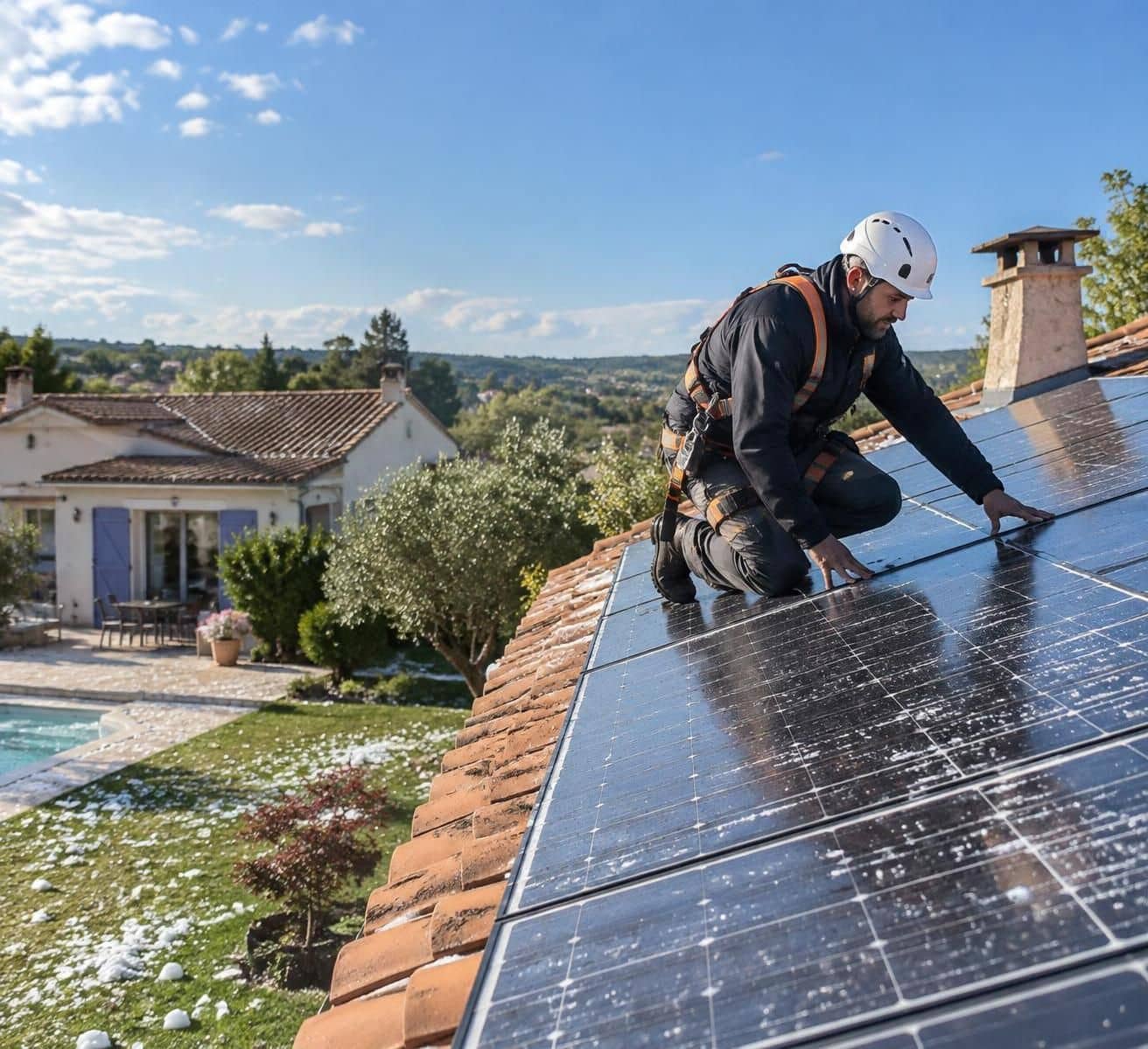 grêle et panneaux photovoltaïques : découvrez si les dégâts sont couverts par votre assurance habitation ou la garantie constructeur, et quelles démarches effectuer.