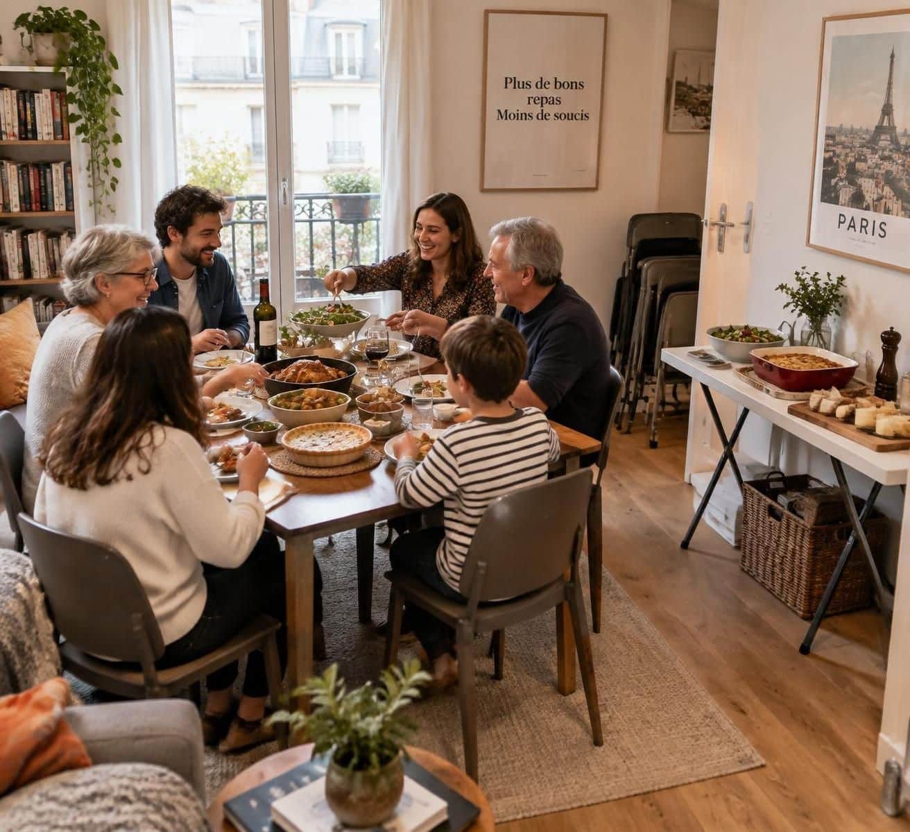 d&eacute;couvrez des astuces pratiques pour organiser un grand repas de famille sans grande table ni grande cuisine, et recevoir vos proches en toute convivialit&eacute;.