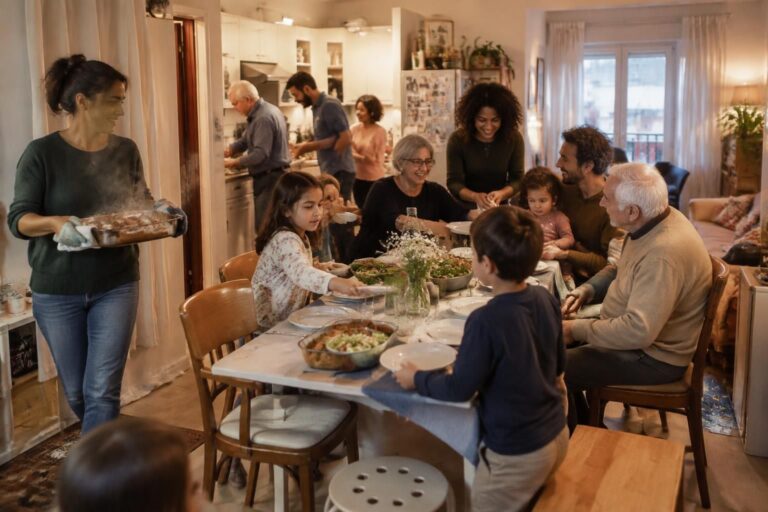 découvrez nos astuces pour organiser un grand repas de famille sans grande table ni grande cuisine : aménagement, menu et conseils pratiques.