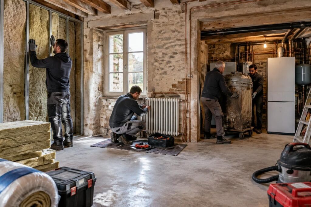 découvrez l’ordre des travaux pour remplacer une chaudière fioul dans une maison ancienne mal isolée : isolation, choix du chauffage et étapes clés.